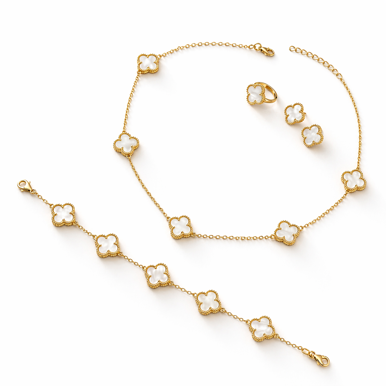 Vancleef Set – Necklace, Bracelet, Ring & Earrings