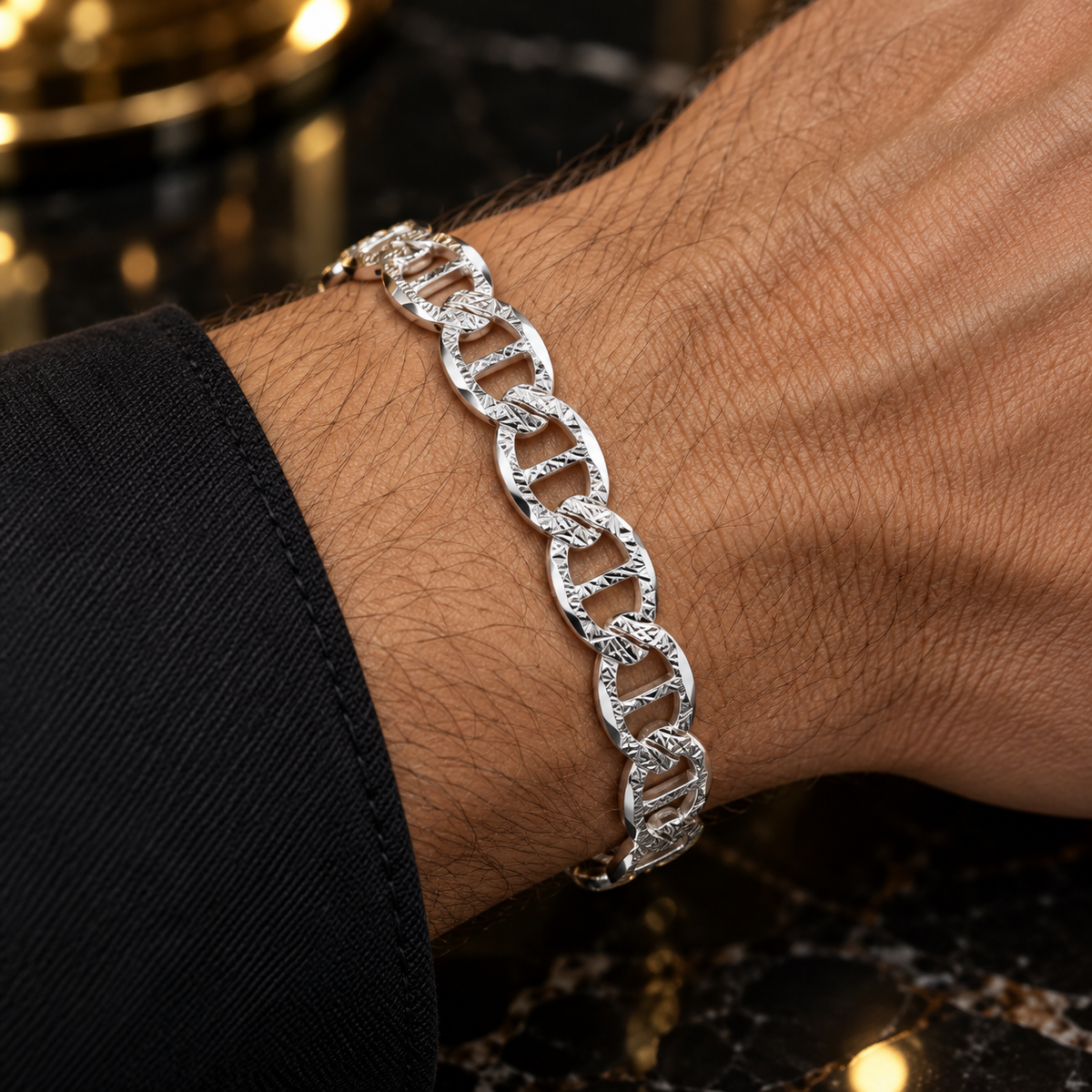 Silver 925 gucci Motif bracelet