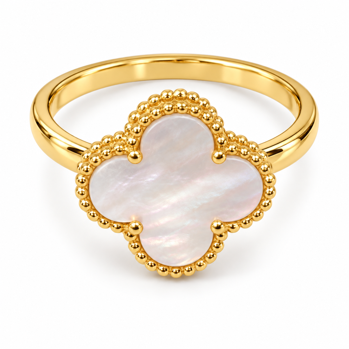 VIP Clover Ring – Gold-Plated Elegance