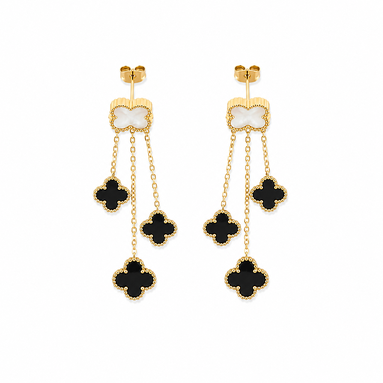 Stainless steel VanCleef Triple Drop Earrings