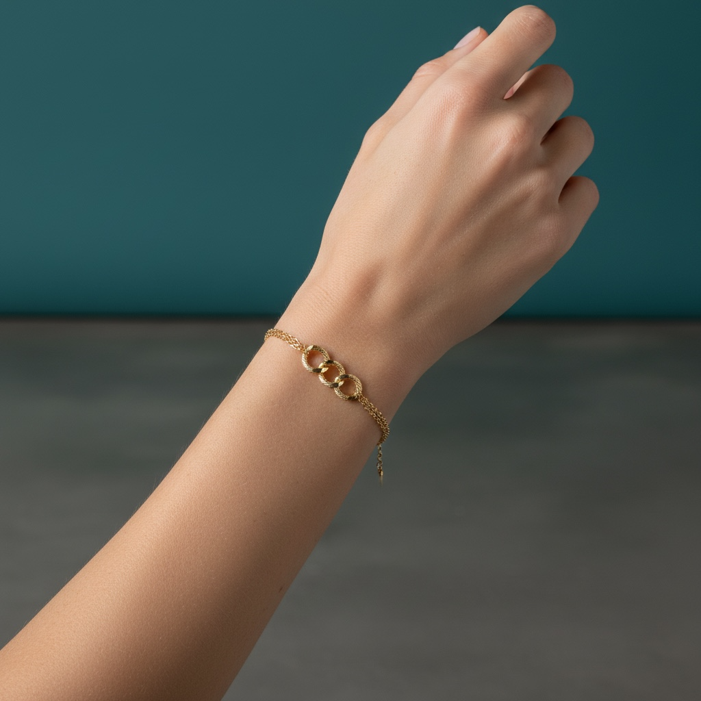 “Eternal Trio” 18K Gold-Plated Bracelet