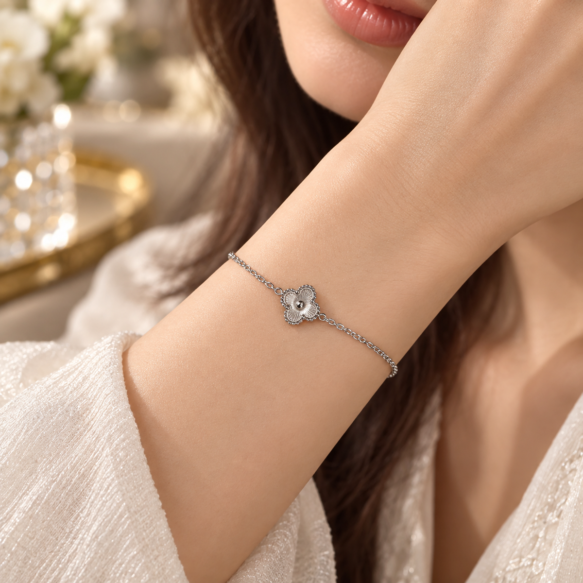 Stainless steel small Clover Bracelet – Gold & Silver