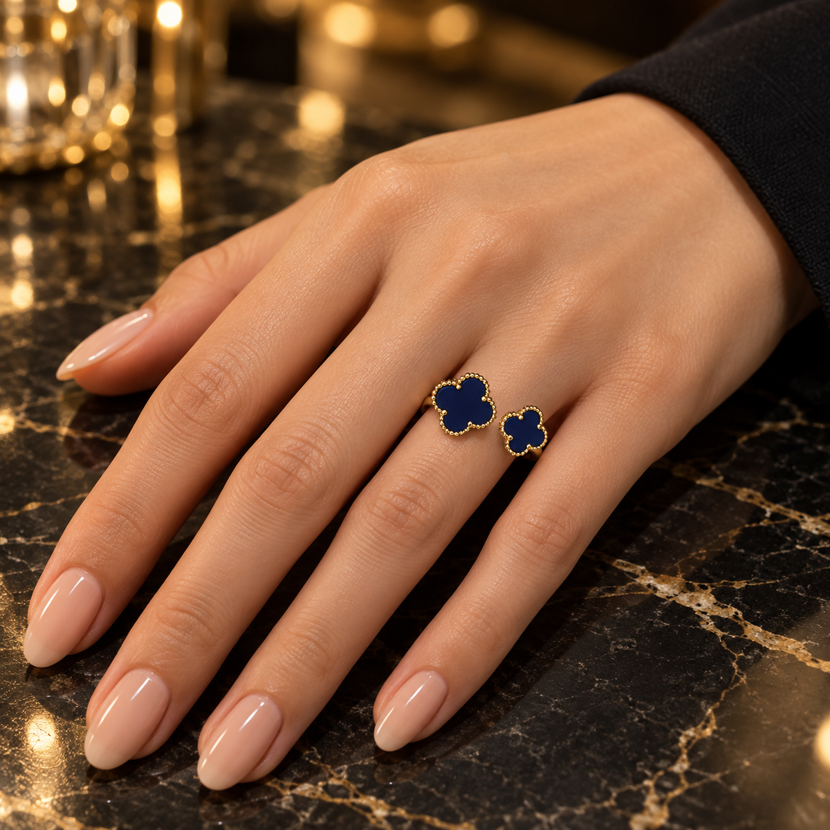 VIP dual clover Luxe Ring – Gold Plated