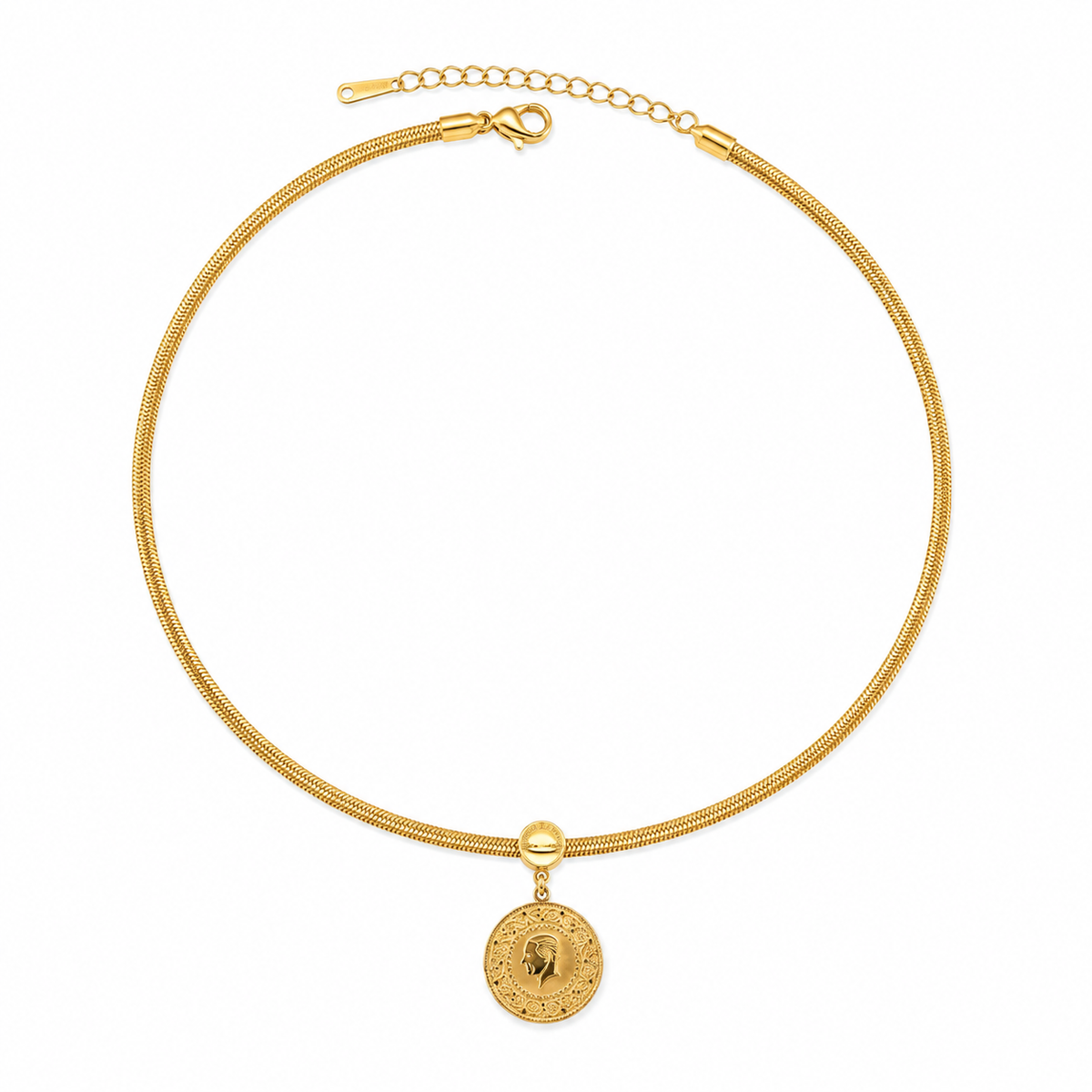 Ottoman Coin Medallion Necklace – Gold Elegance