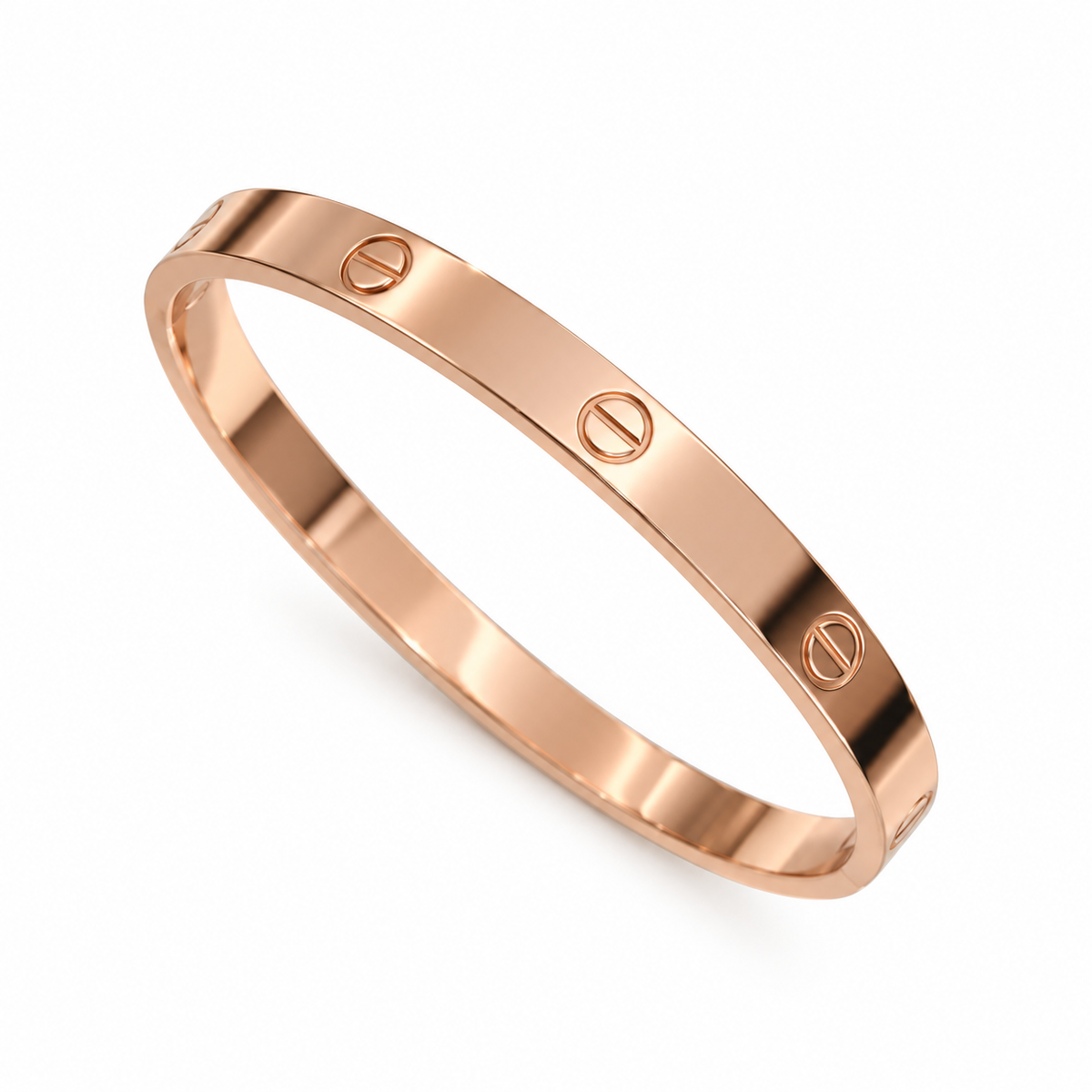 Love rosegold Screw Motif Cuff Bracelet – Timeless Rose Gold Elegance