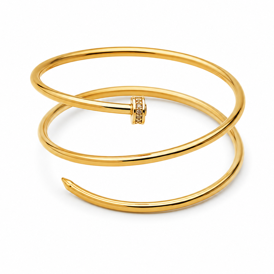 Minimal Spiral Bangle