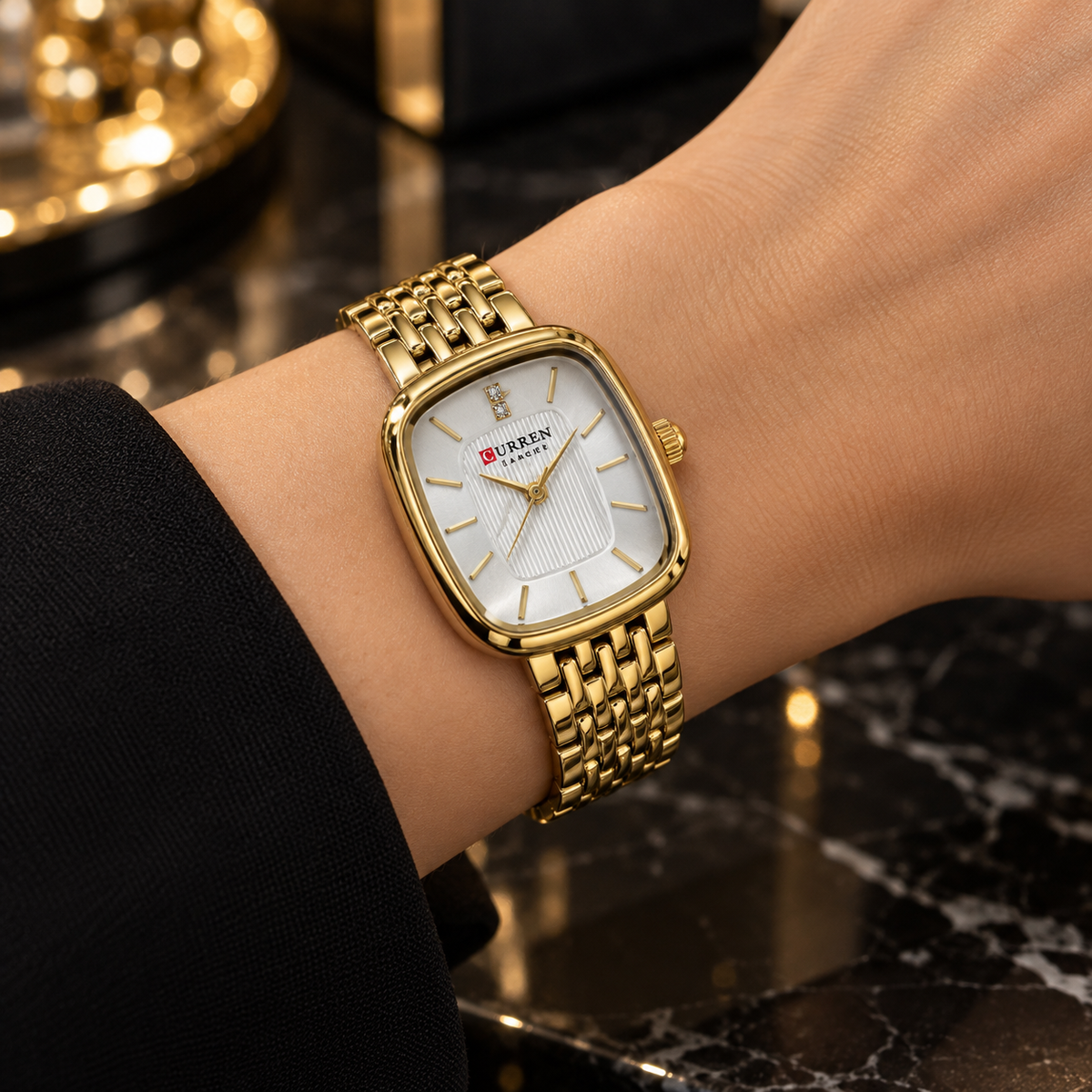Curren rectangular dial watch(woman)