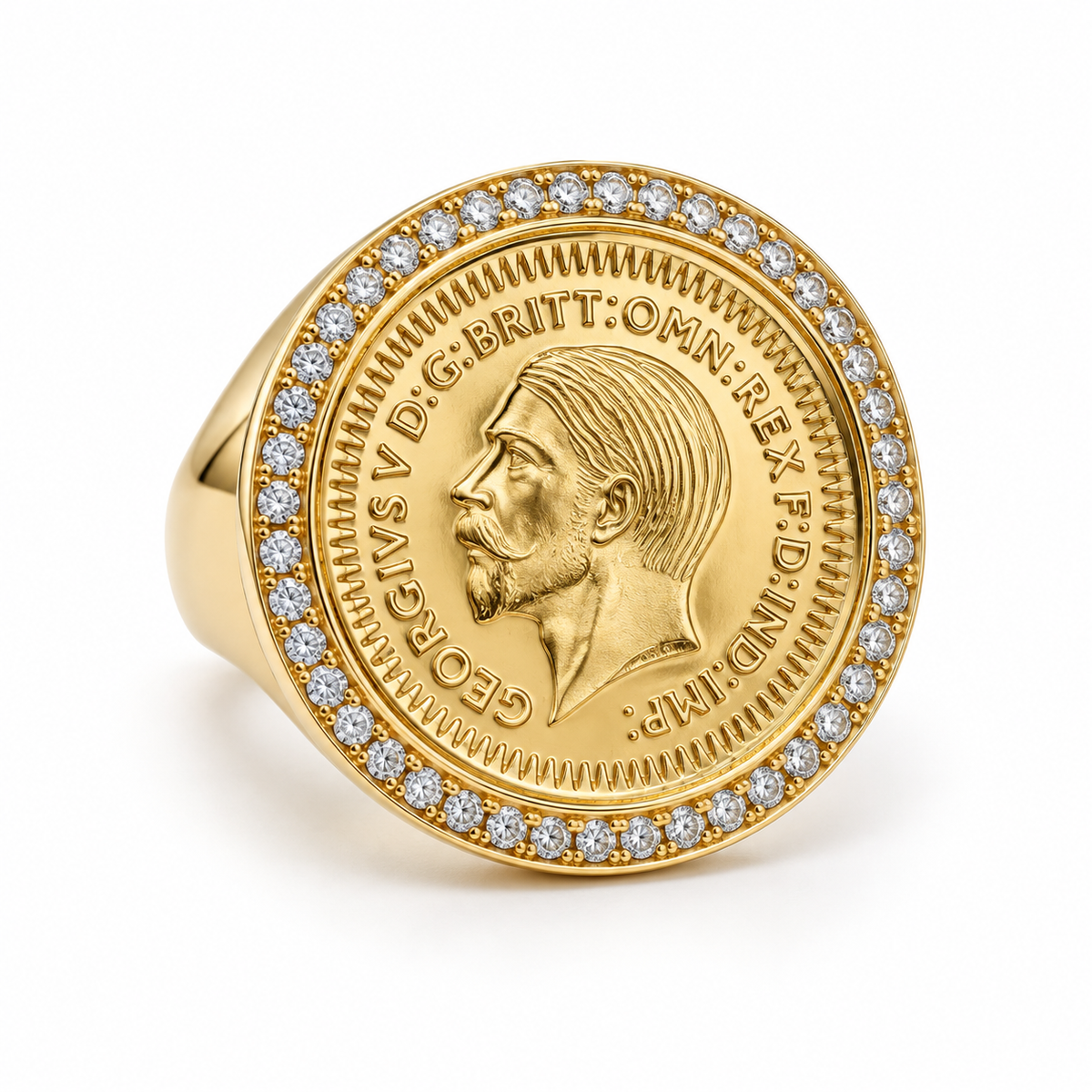 Royal Coin Statement Ring – Gold