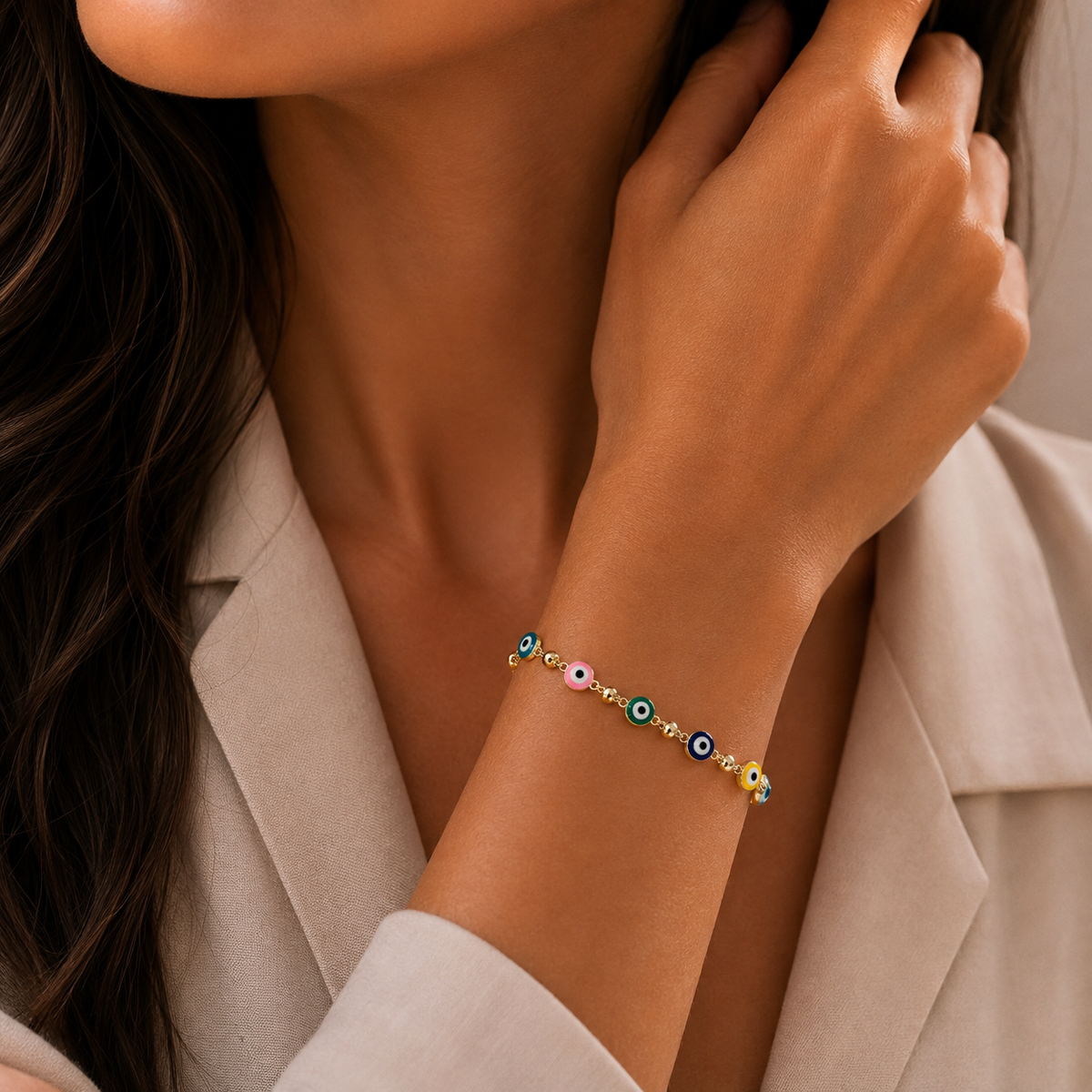 Multicolor Evil Eye Bracelet