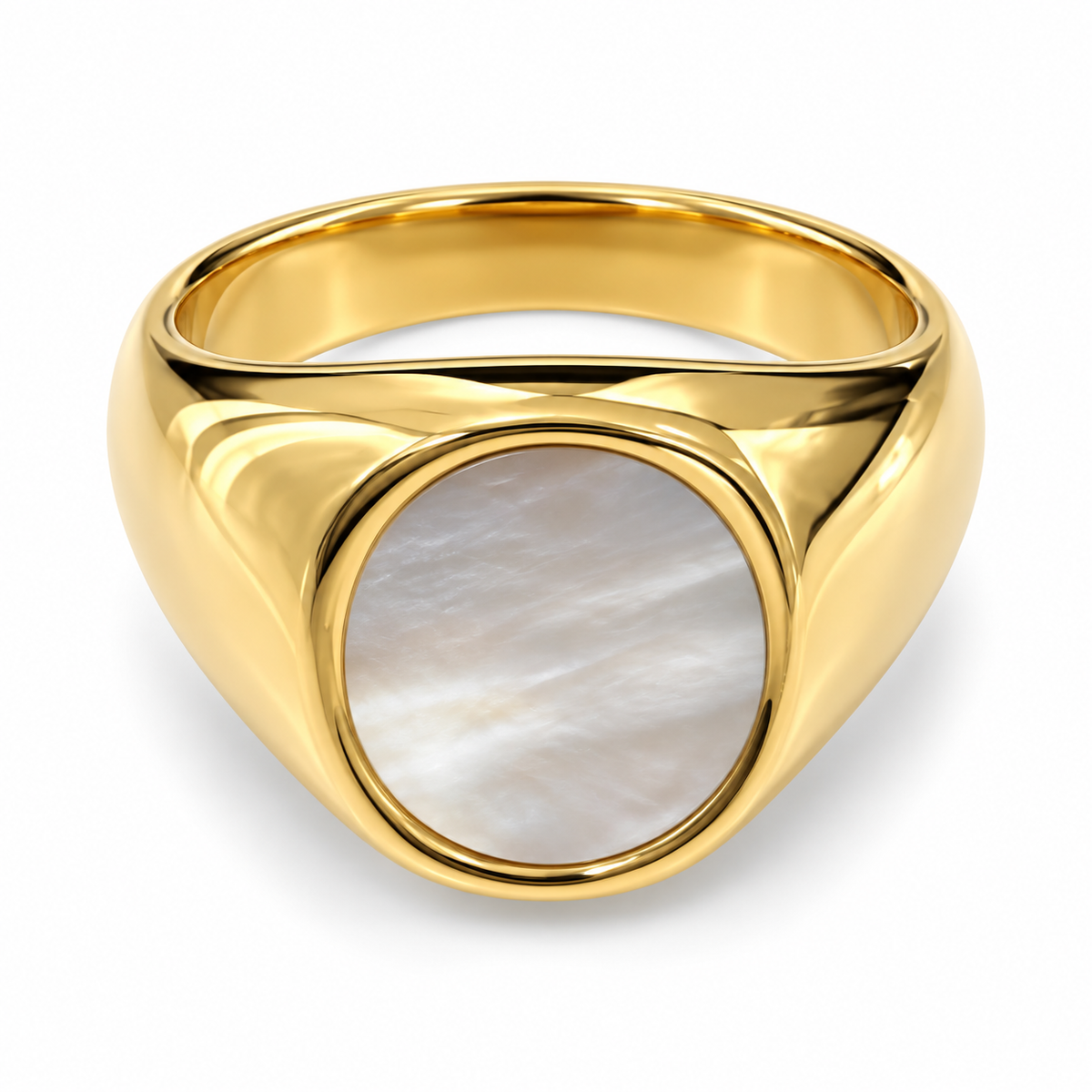 Classic Round Signet Ring – Gold