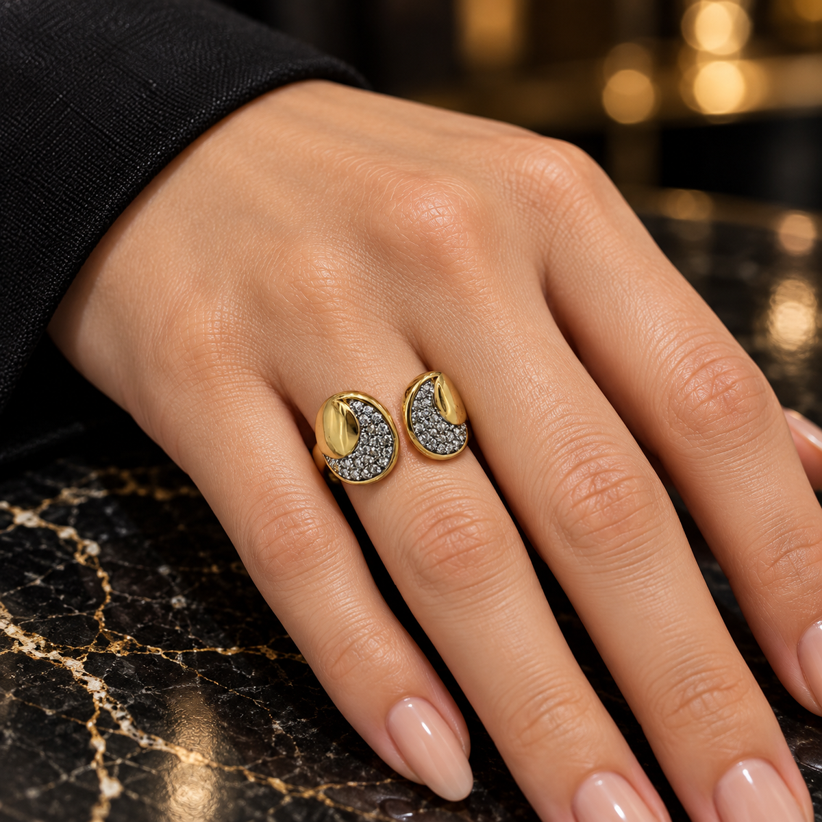 Crescent Duo Ring