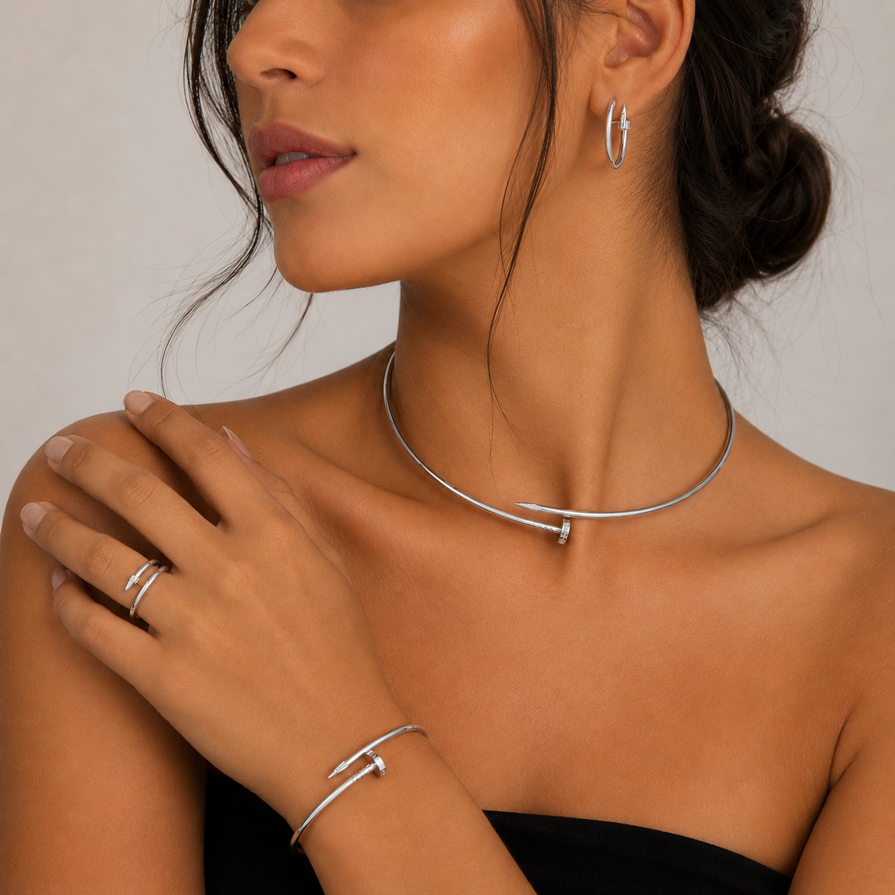 pin and clue cartier Nail It in Silver color