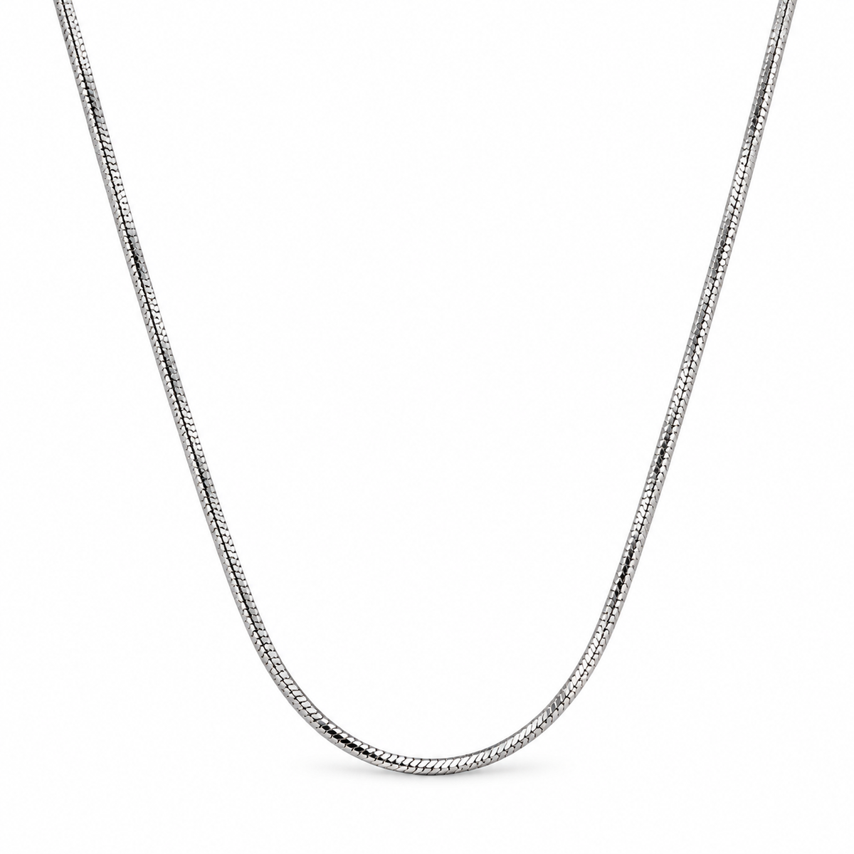Sleek Minimalist Silver Chain Necklace