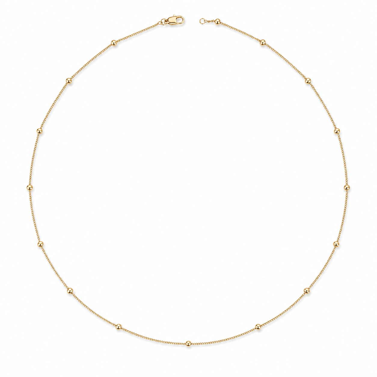 Rice beads Dainty Chain Necklace(60cm)