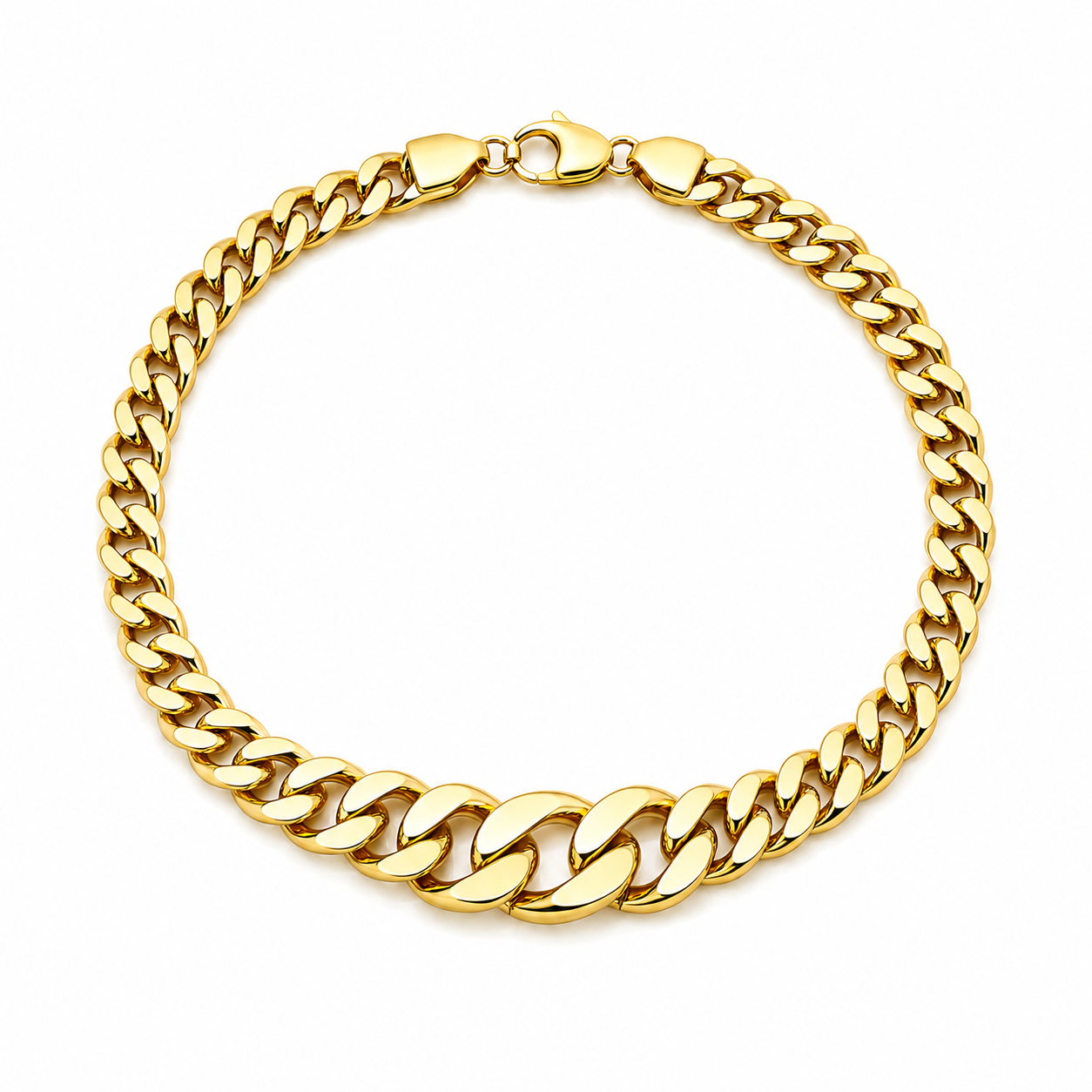 Classic Cuban Chain Bracelet – Gold Bold