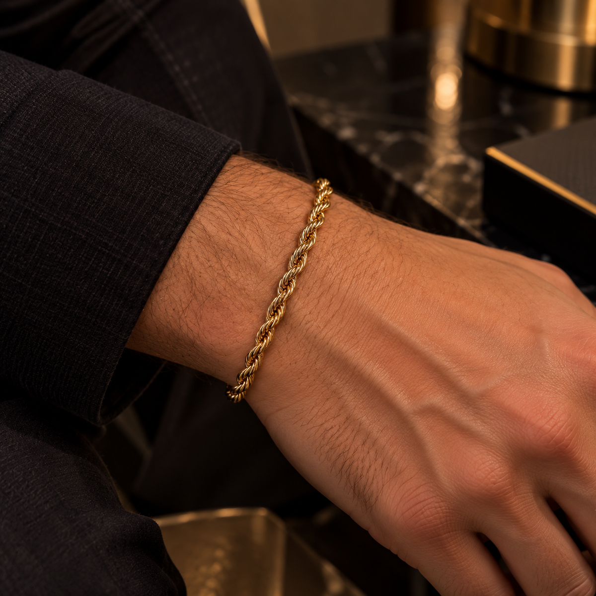 Men’s Rope twisted braided bracelet