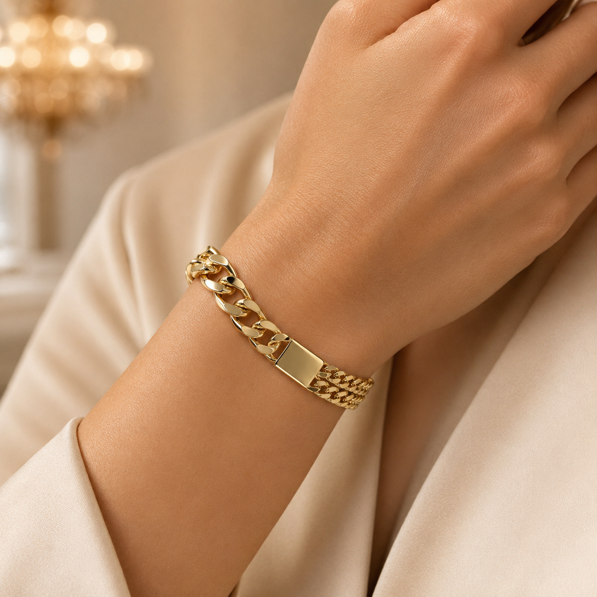 Multi chain Dual-Style Cuban Chain Bracelet