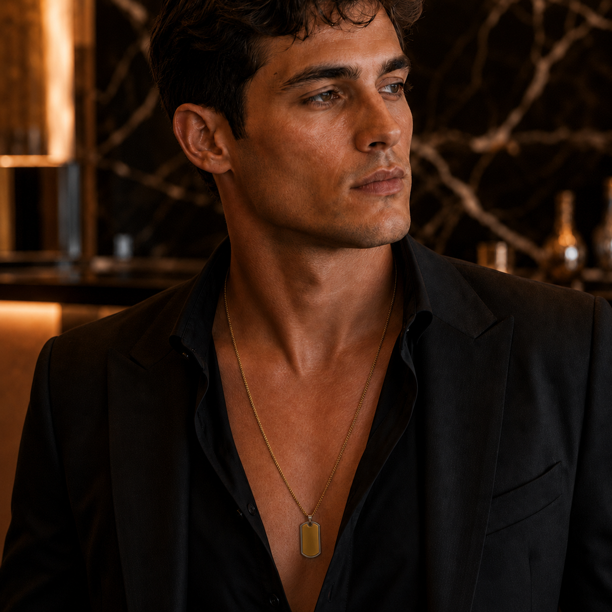Men’s Tag Necklace –(60 cm)
