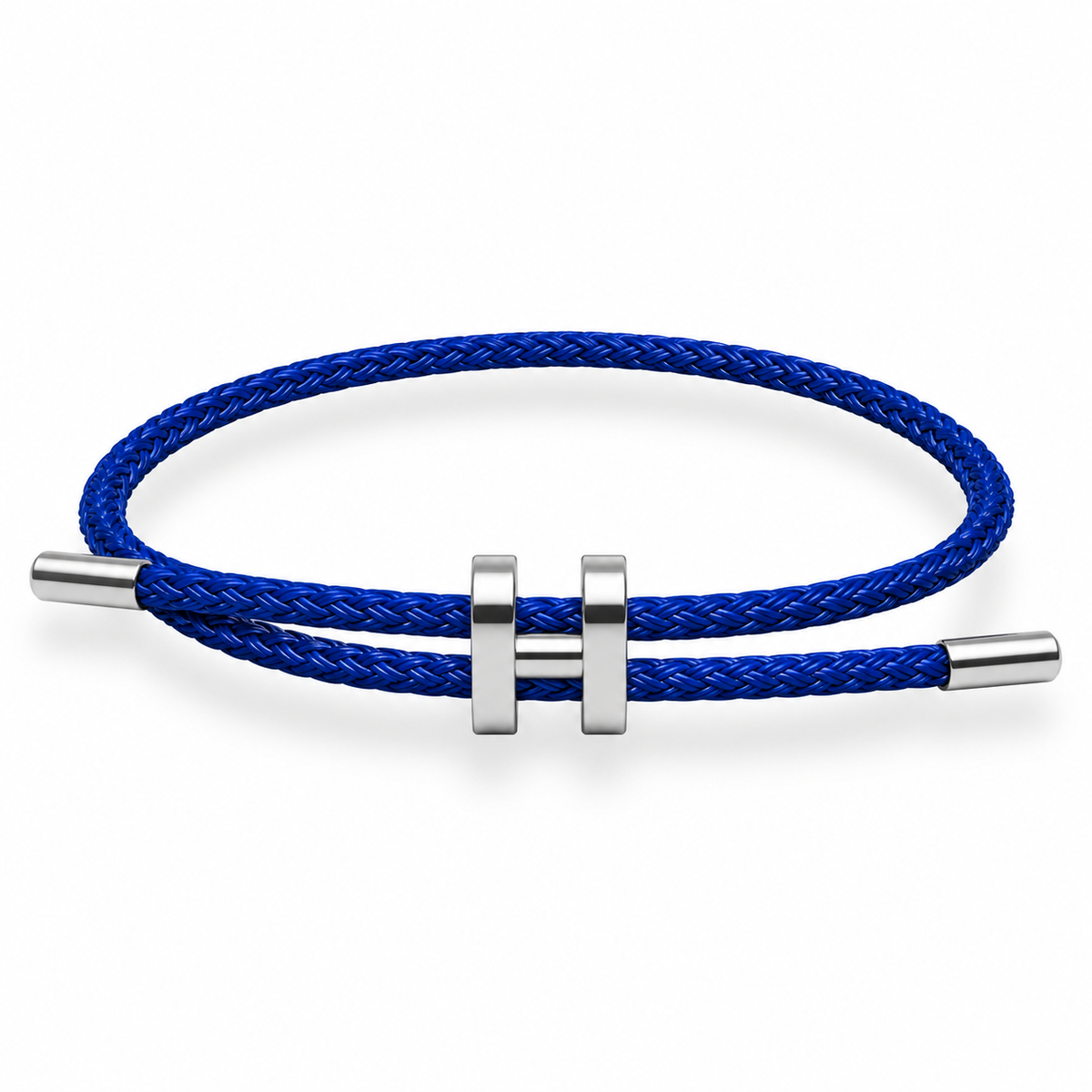 H Bracelet with Silver Interlock Clasp