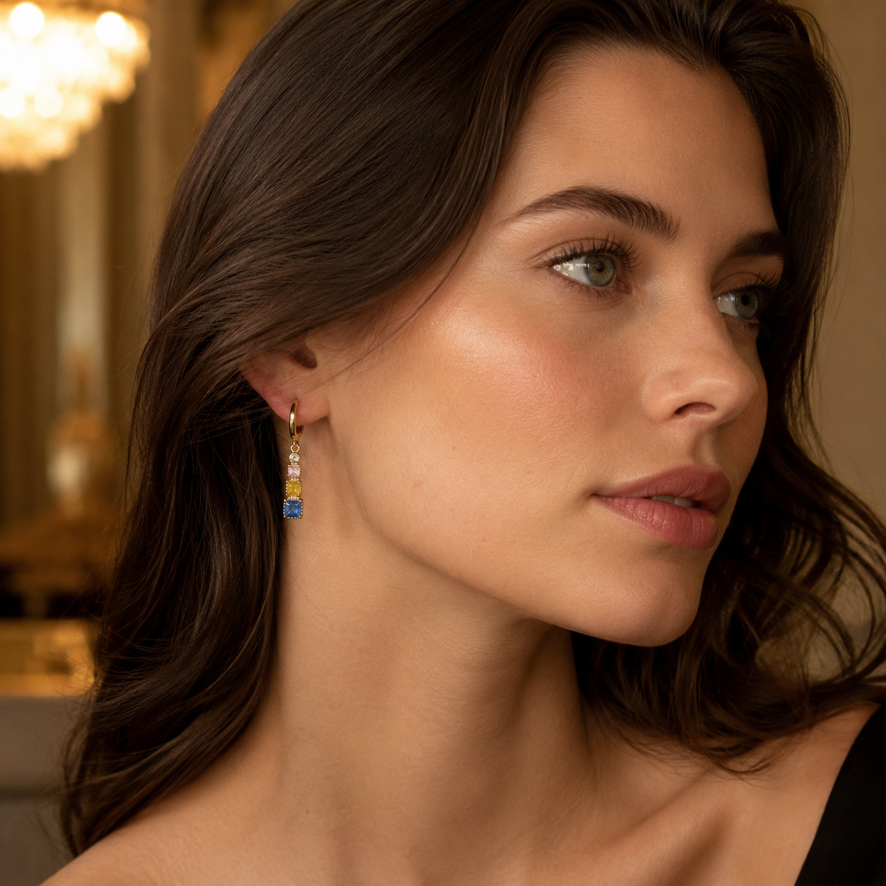 Pastel Rainbow Drop Earrings