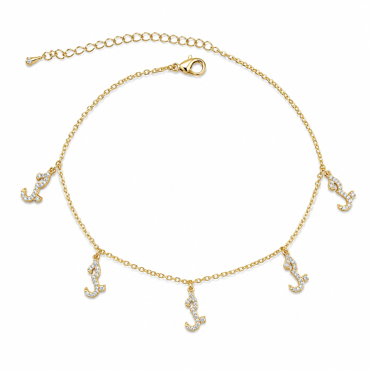 Arabic Letter(حب)Charm Anklet