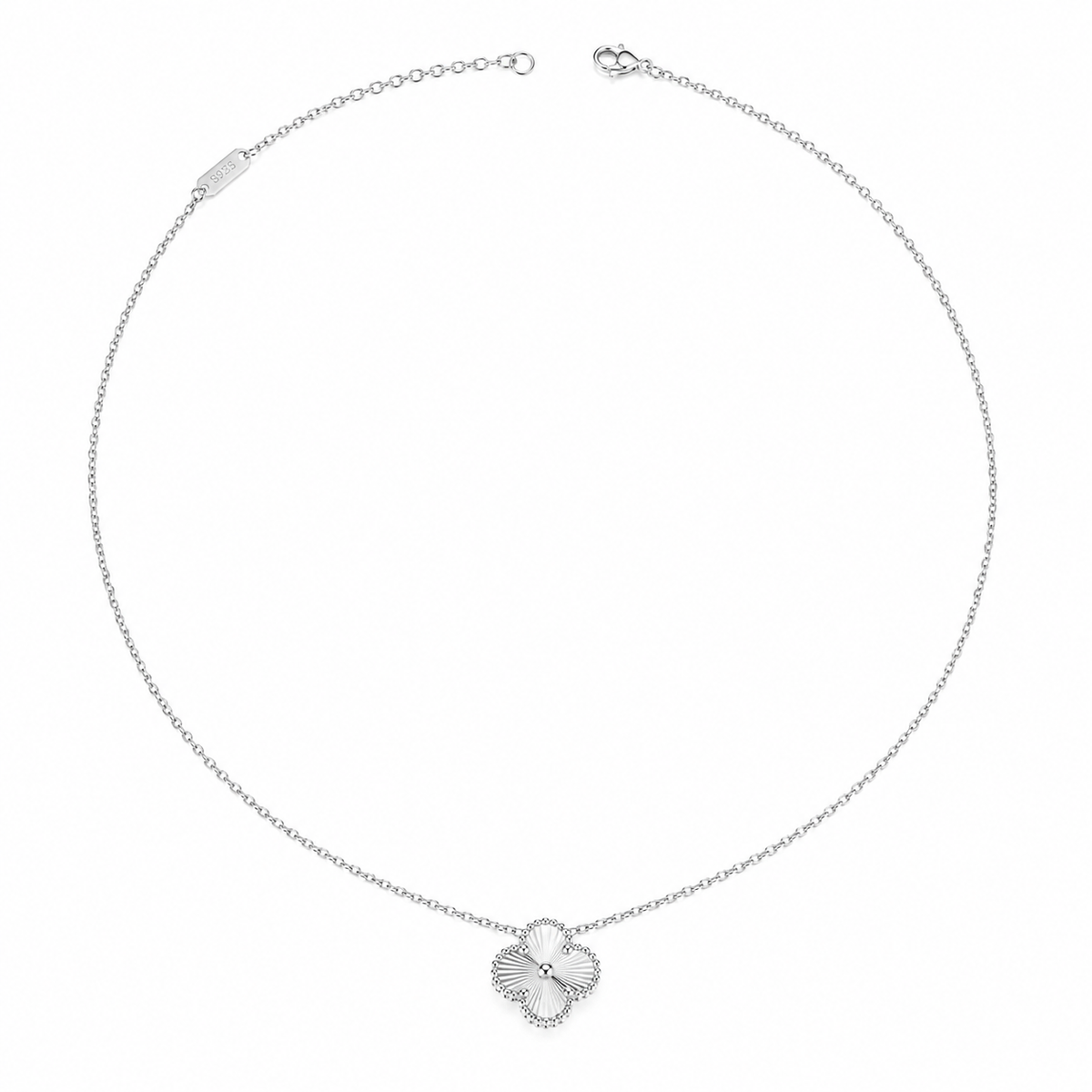 VIP silver color Clover necklace