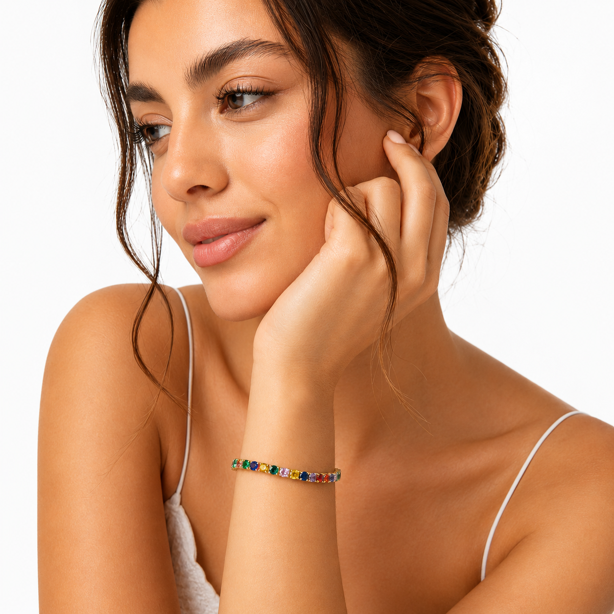 Rainbow Luxe Tennis Bracelet