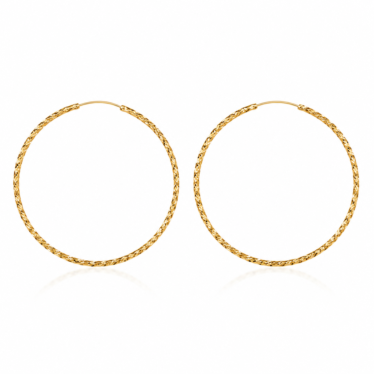 Classic Gold Hoop Earrings(5.5cm diameter)