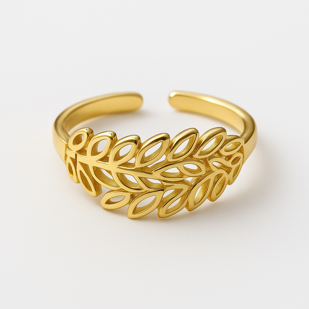 “Golden Leaf” Adjustable Ring ✨