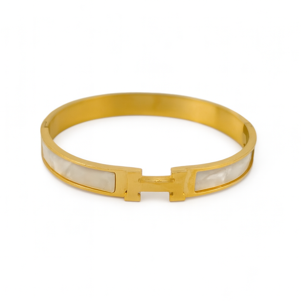 Hermes “Golden Pearl Harmony” Bangle ✨