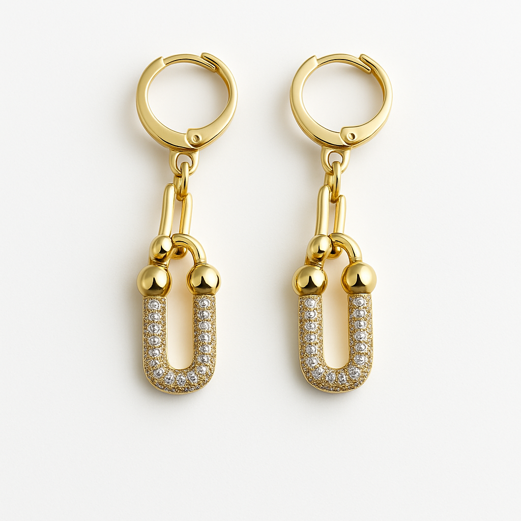 Golden Glow Link Earrings