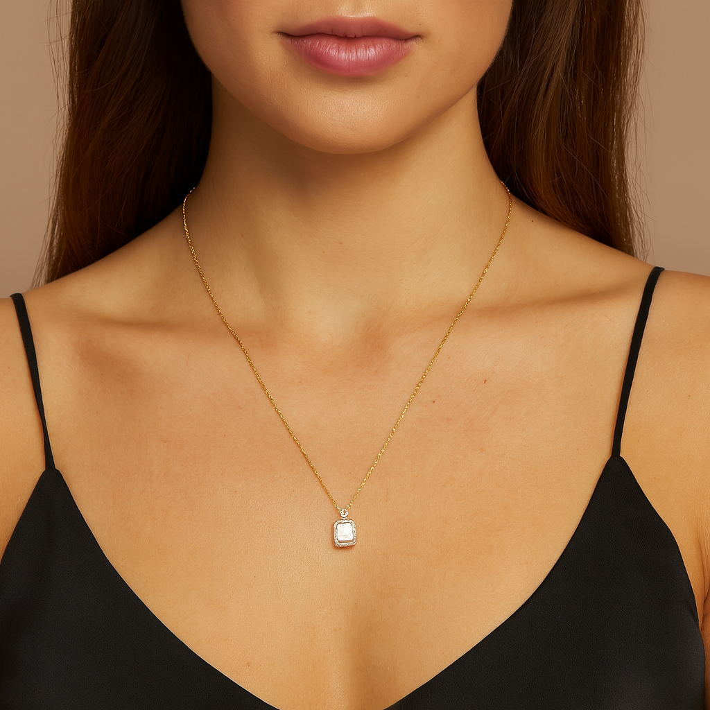 stone frame “Luxe Gemstone Glow” Necklace Collection ✨