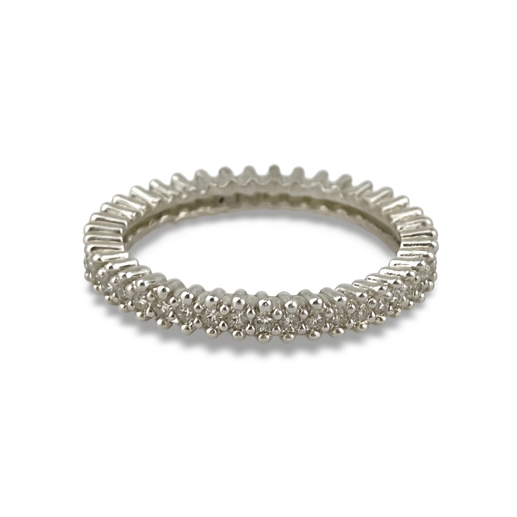 Silver 925 thin Harmony Ring – Black & Silver Duo