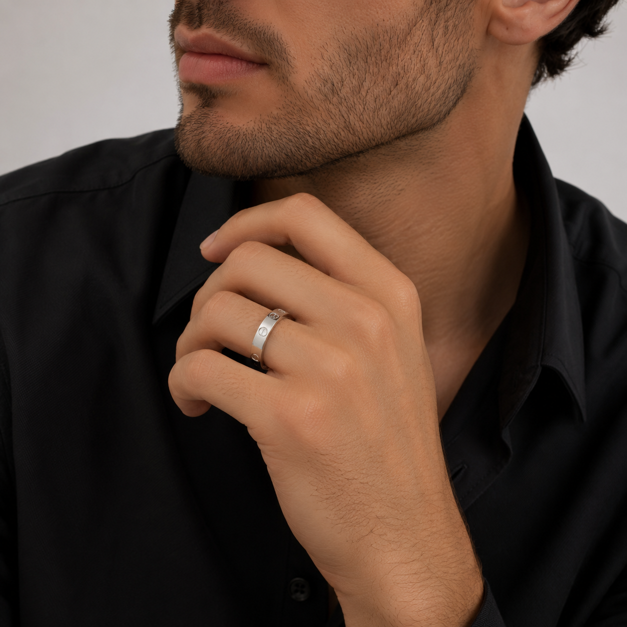 Silver 925 cartier Unisex Ring ✨