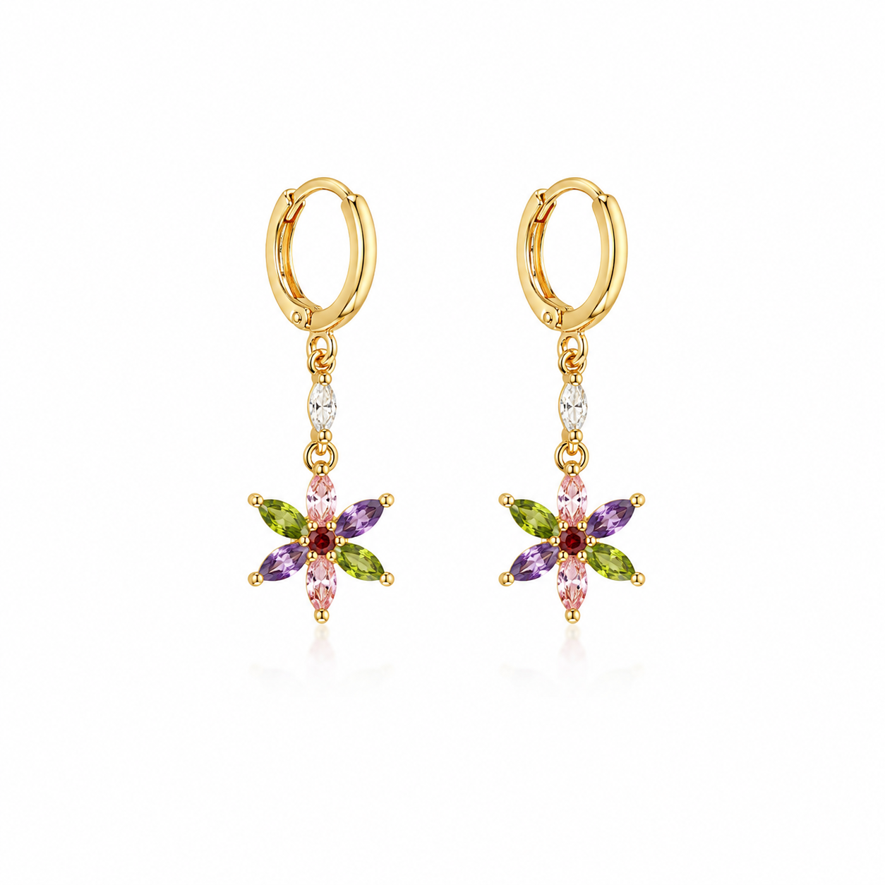 Multicolor Floral Drop Earrings