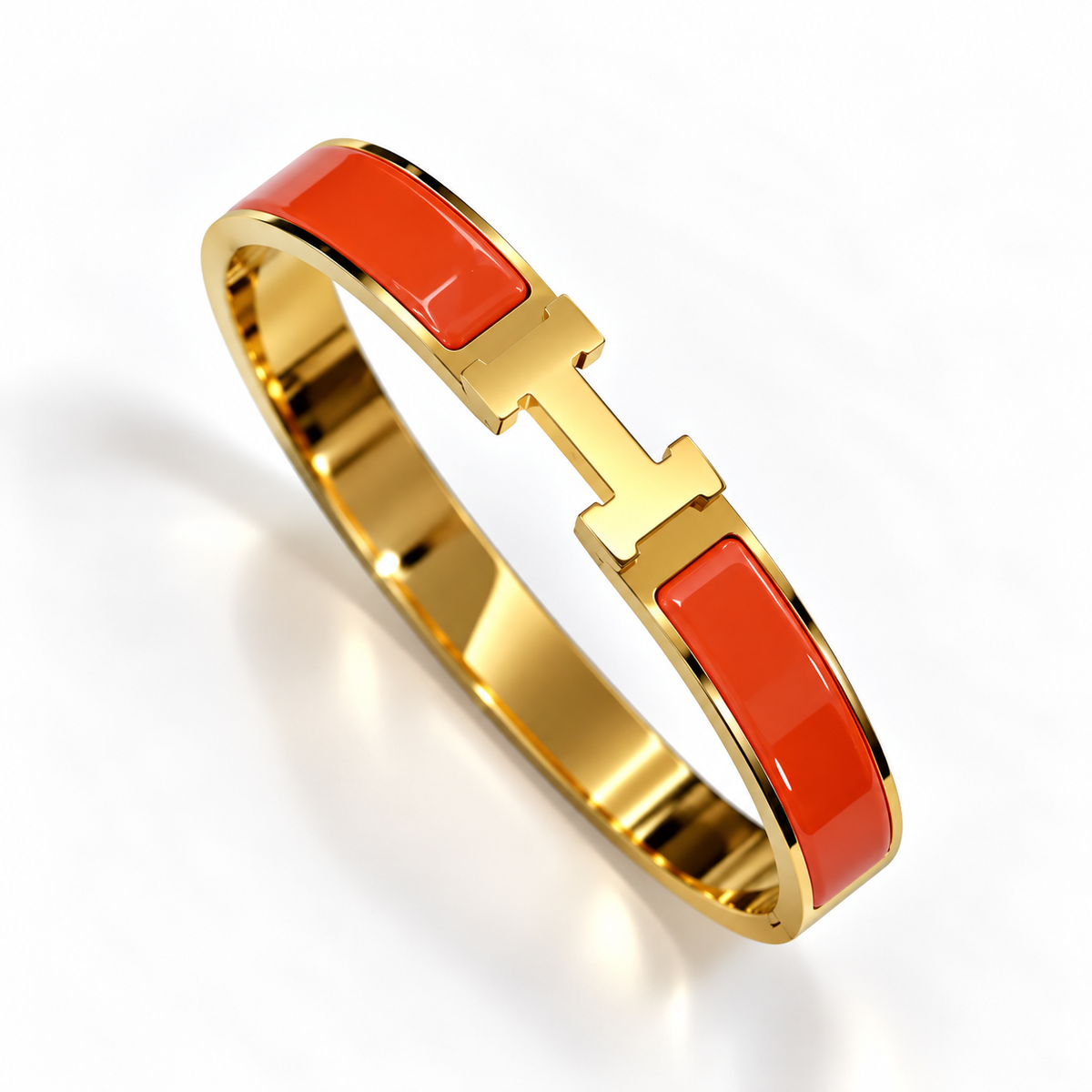 VIP H Enamel Interlock BANGLE – Multiple Colors