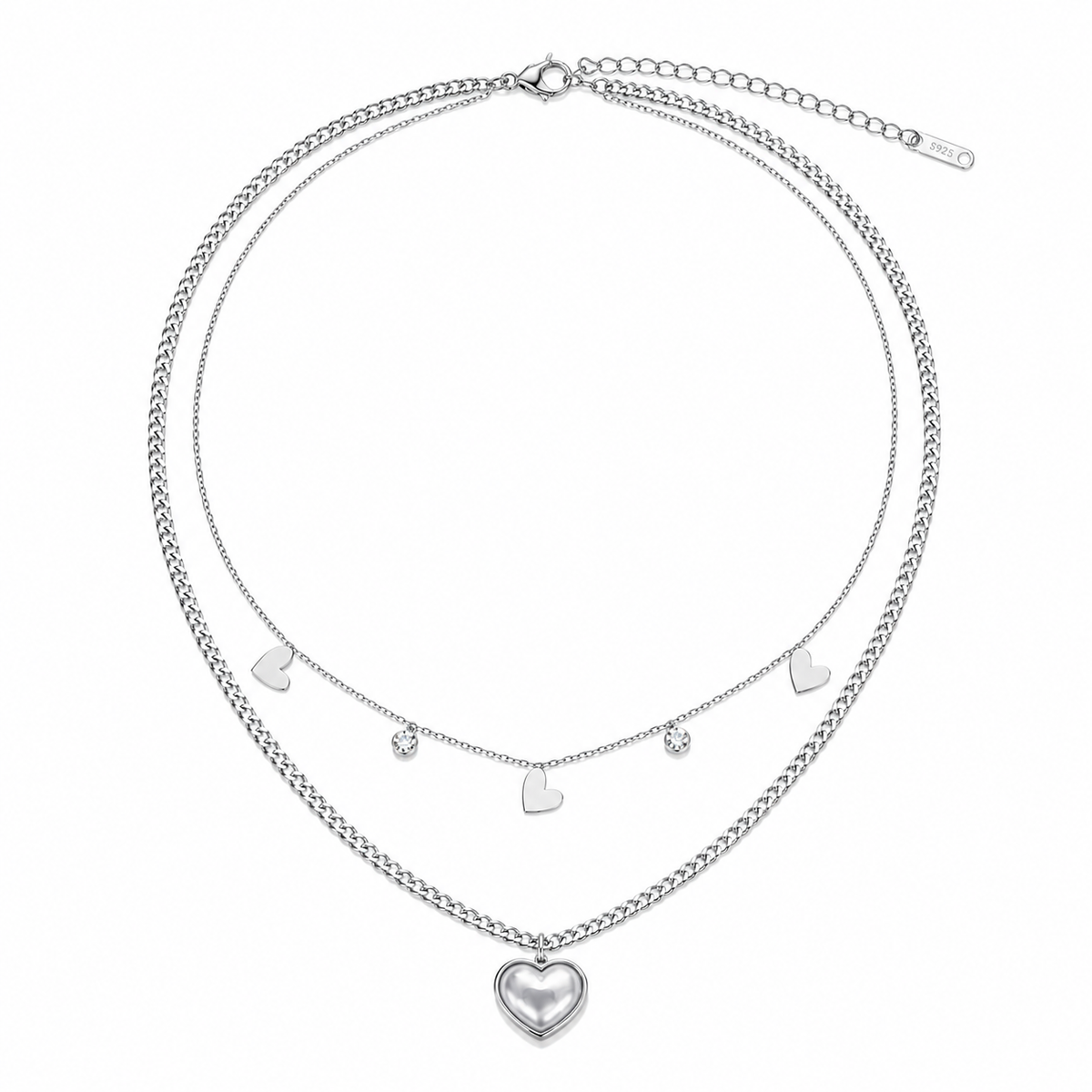 đ€ Double Heartbeat Layer Necklace | Poshewix â view 3