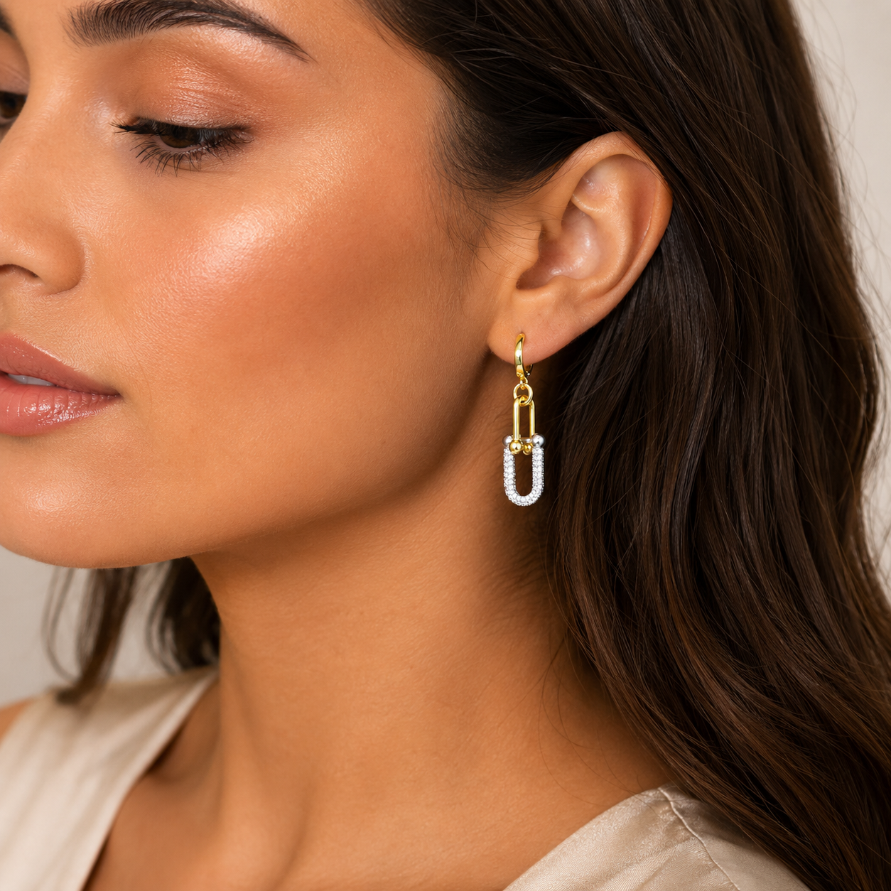 Crystal tiffany Drop Earrings