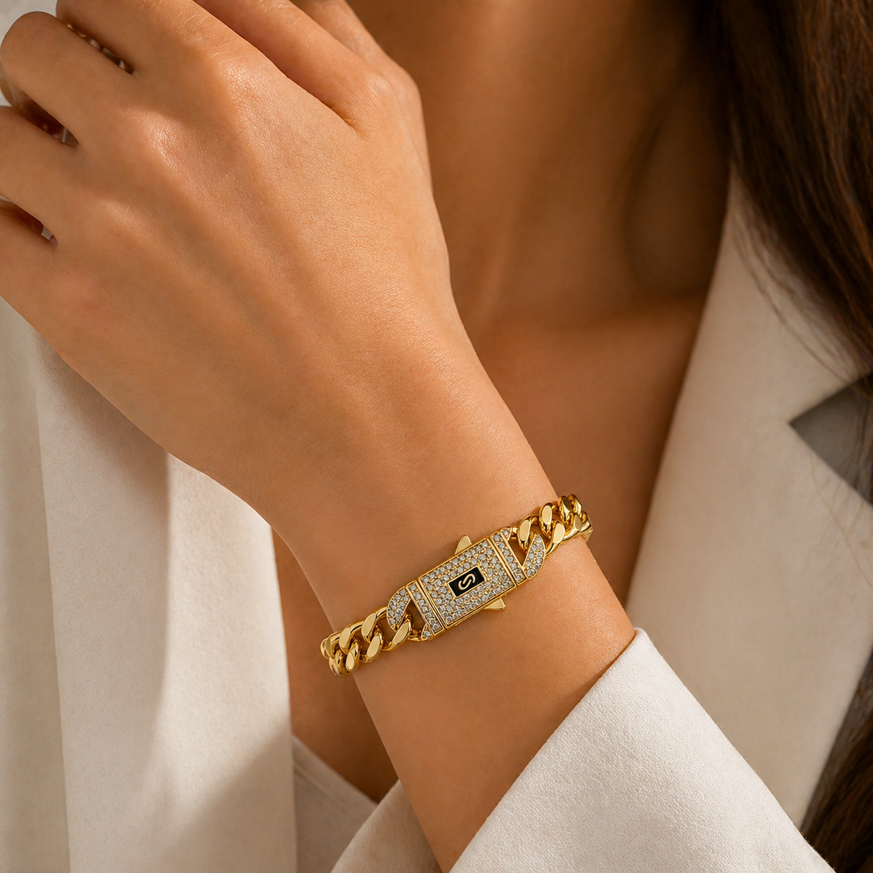 Monaco Lock Chain Bracelet – Gold Luxury