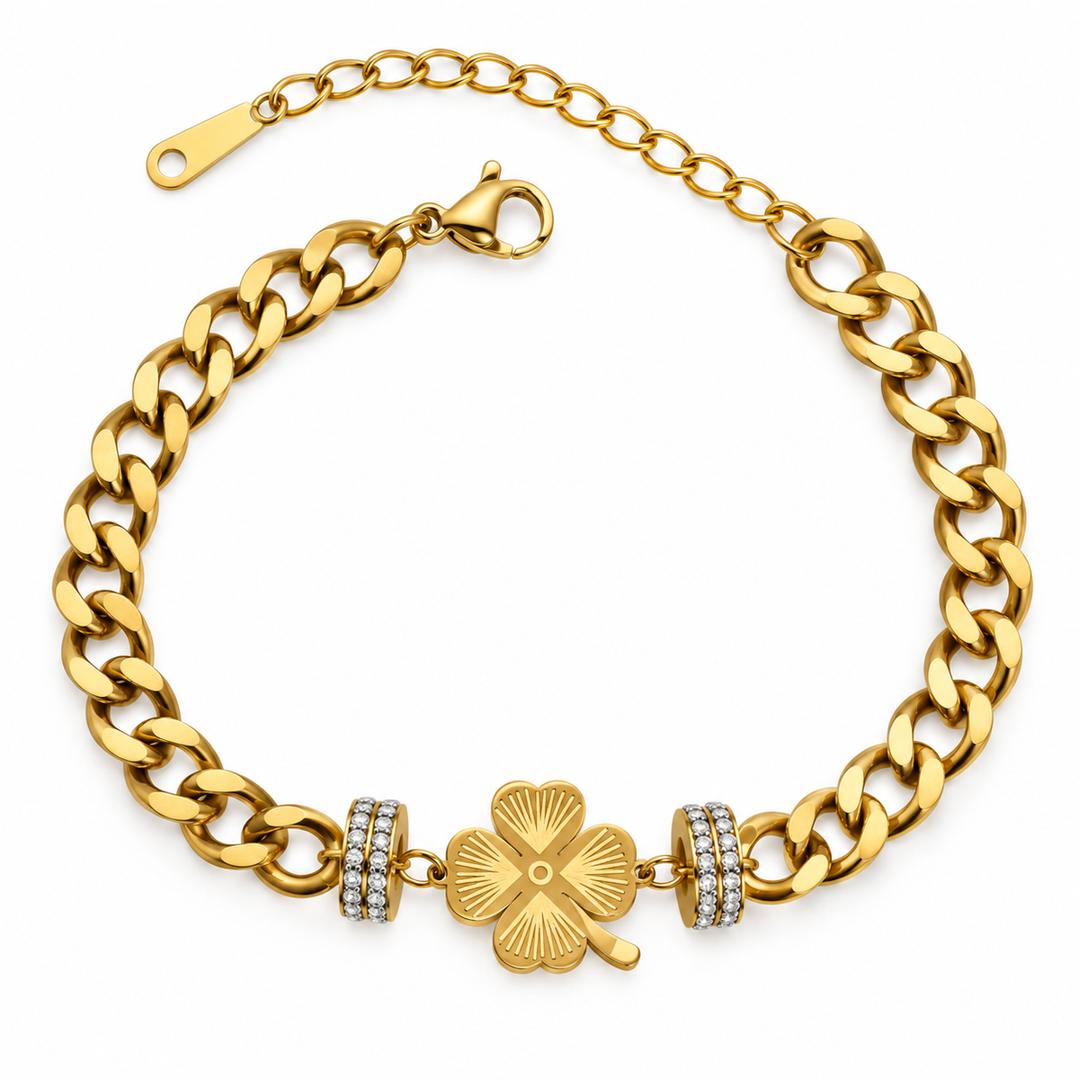 S.steel Lucky Clover Chain Bracelet