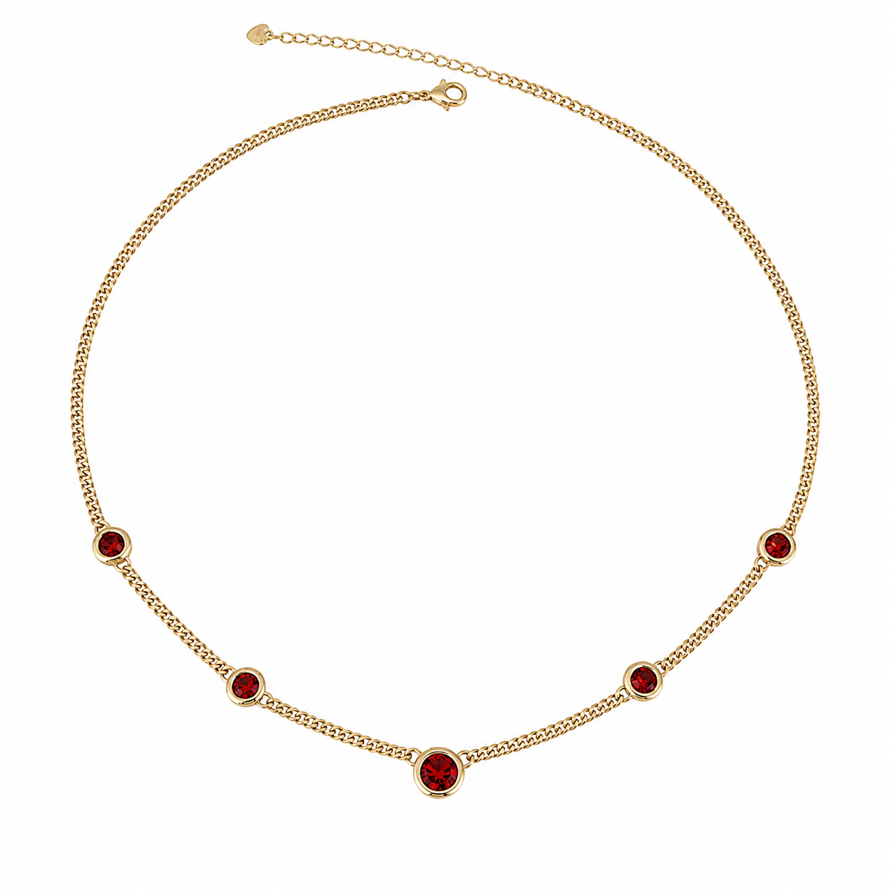 Ruby Red Crystal Necklace