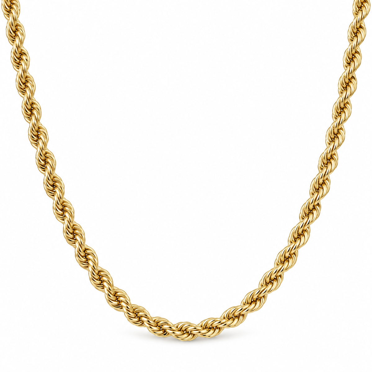 Classic Rope Chain Collection – 18K Gold Edition(60cm)
