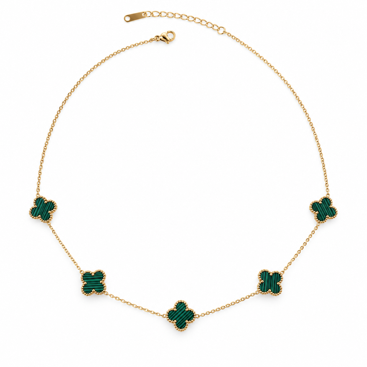 Stainless medium Five Clover Necklace