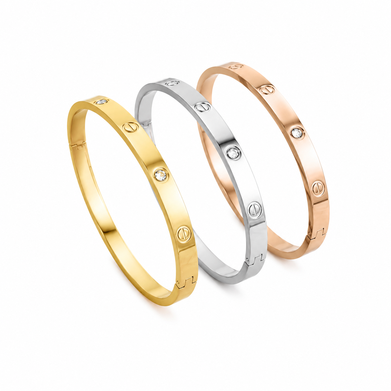 Love Cartier bangle set with stone