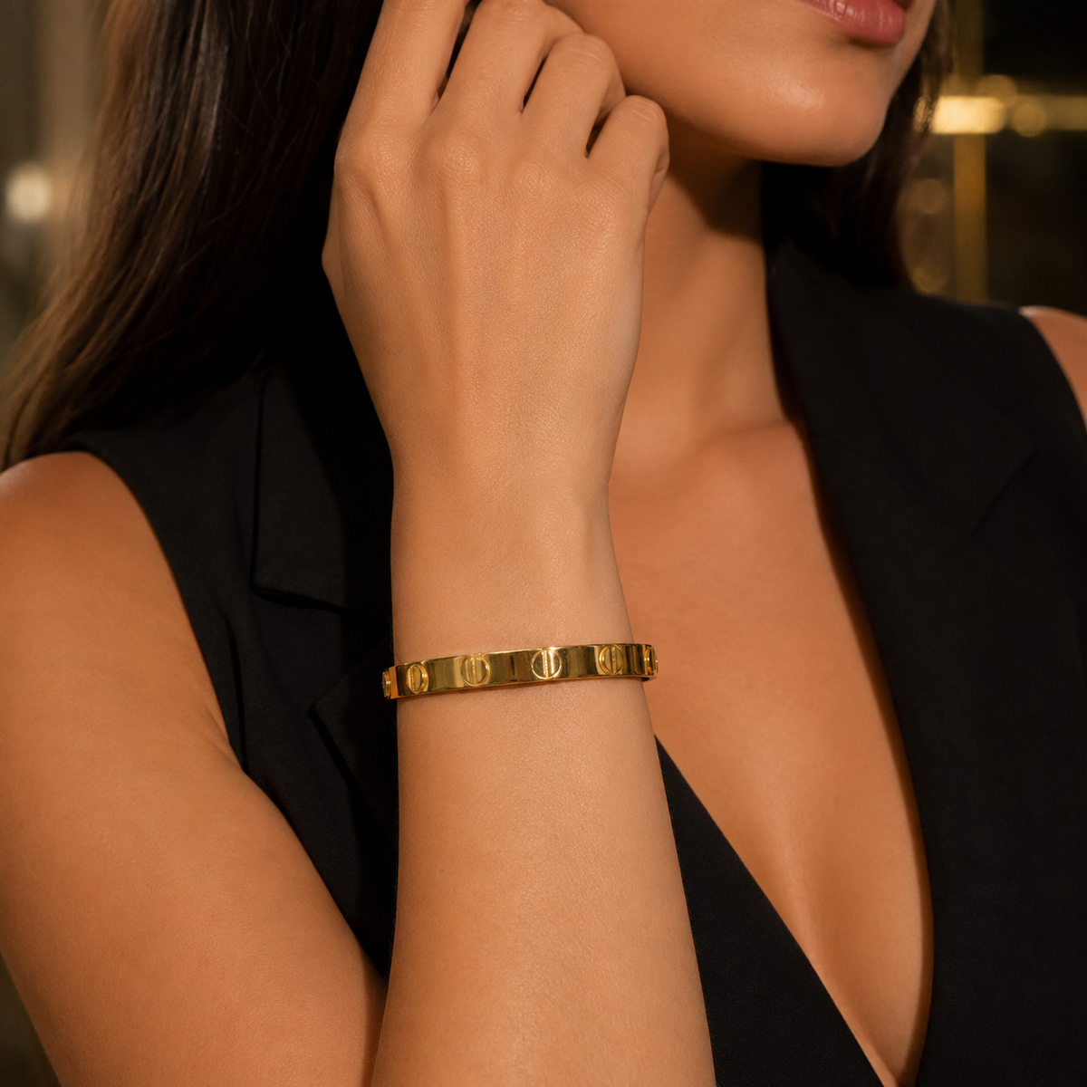 Screw Motif Bangle | Poshewix – view 2