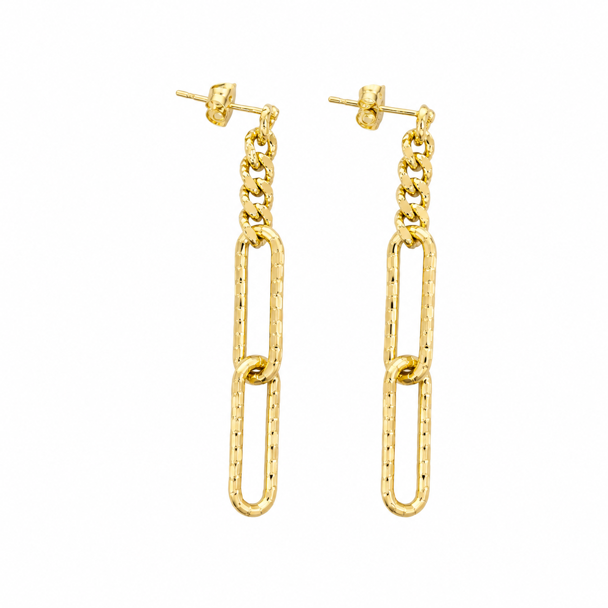 Bold Link Drop Earrings πβ¨
