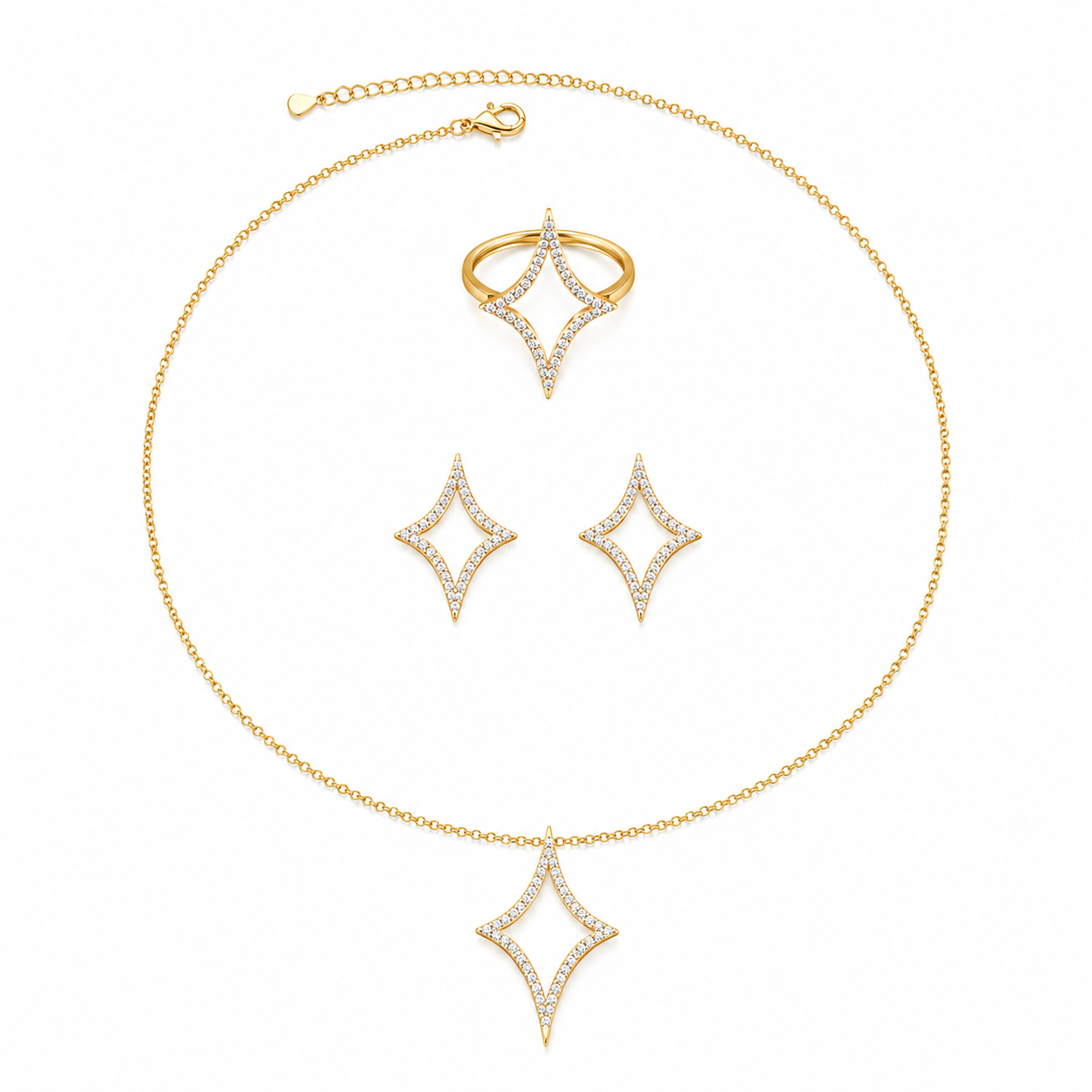 💫 Celestial Charm Set – Hollow Star Edition
