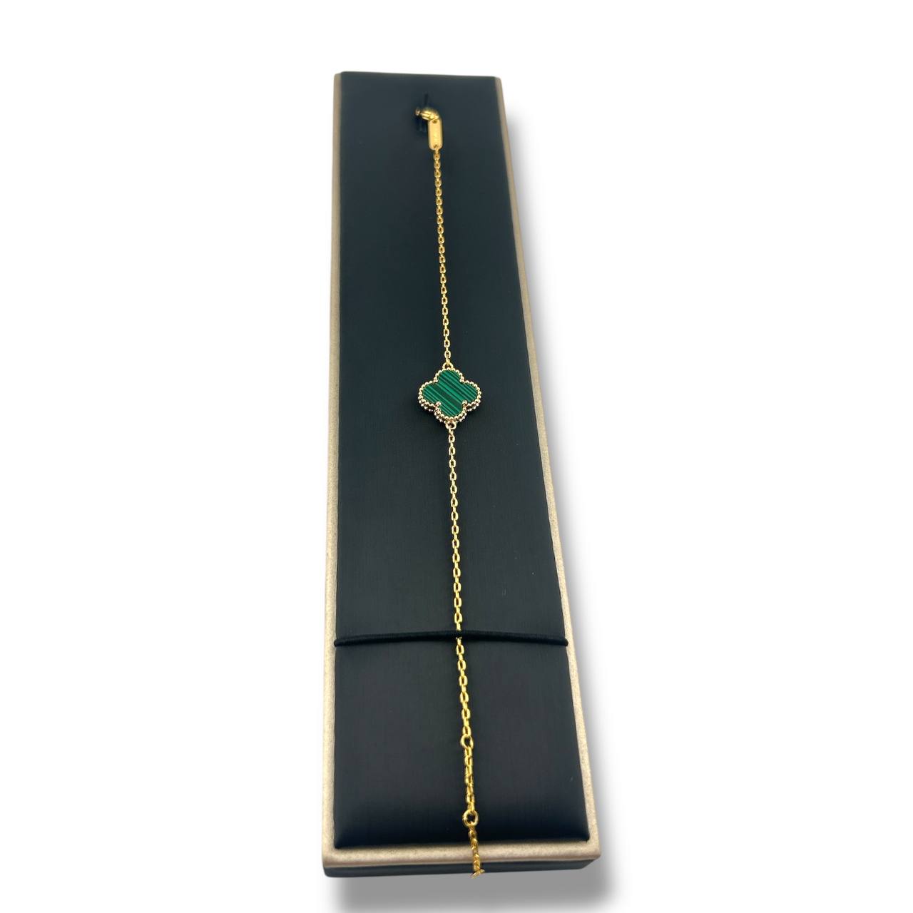 Solo Clover Bracelet โ Burgundy Gold