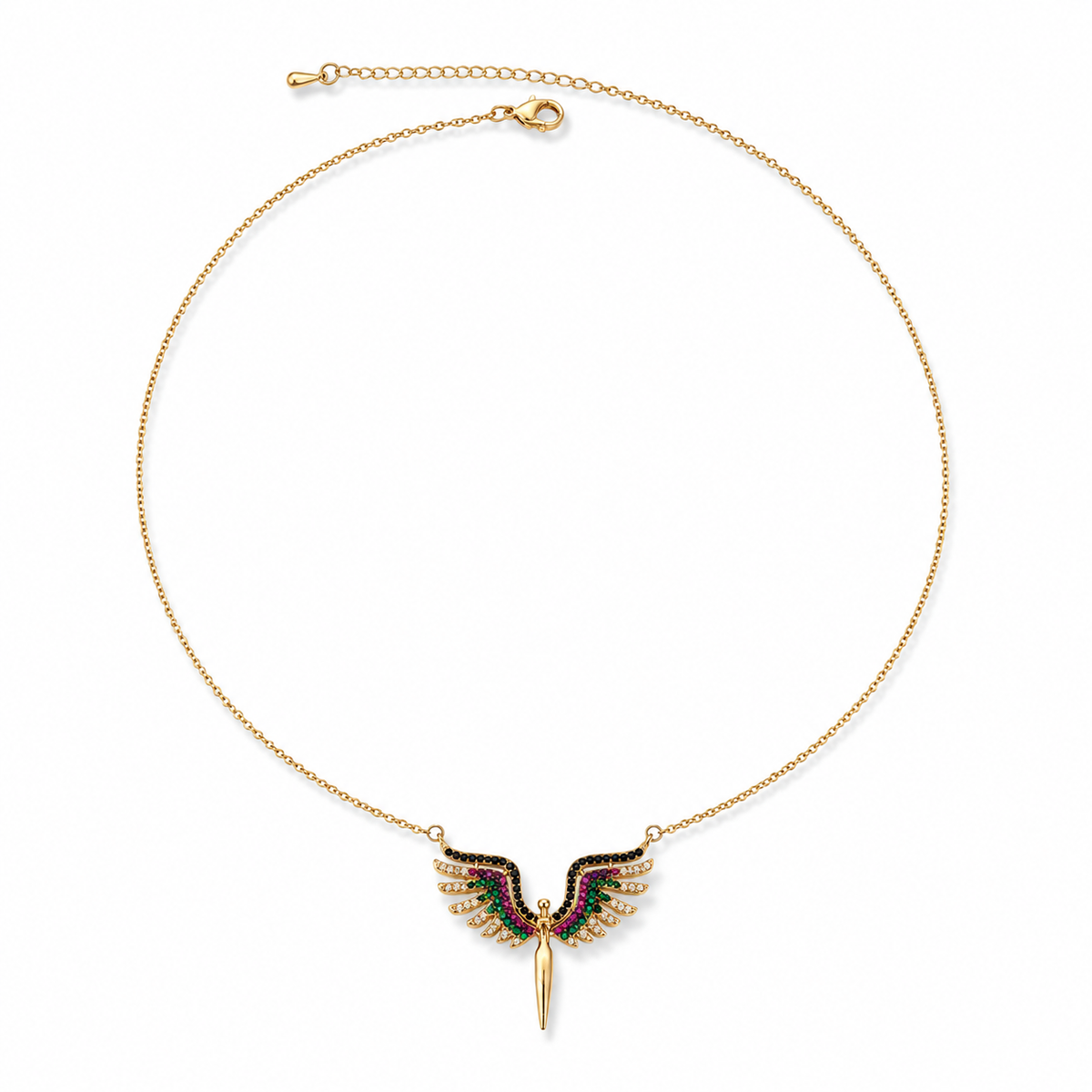 “Phoenix bird”Winged Pendant Necklace