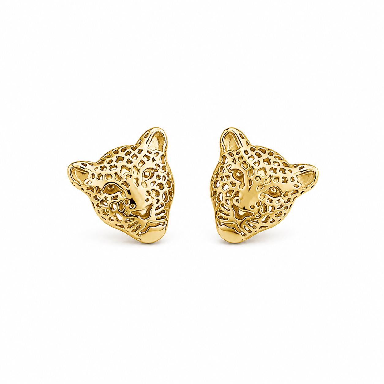 Tiger Textured Heart Stud Earrings β Bold & Romantic β¨